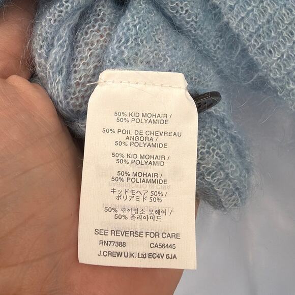 J Crew Mohair Cardigan Y2K Womens Sweater Sz M Cardigan Cozy Coquette Preppy - Picture 8 of 9